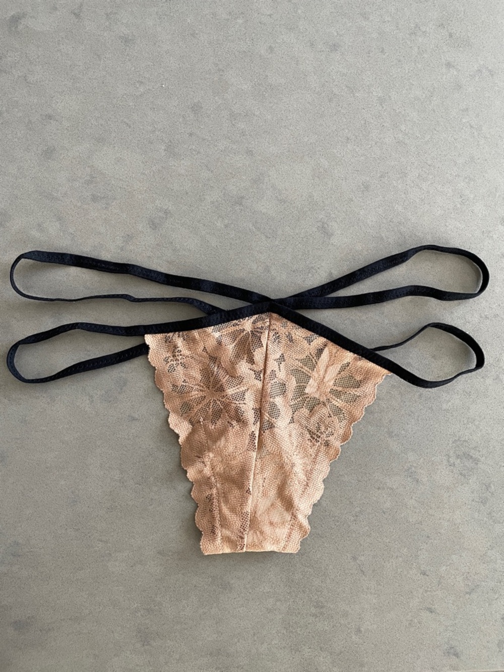 Lace Floral Thong Panty